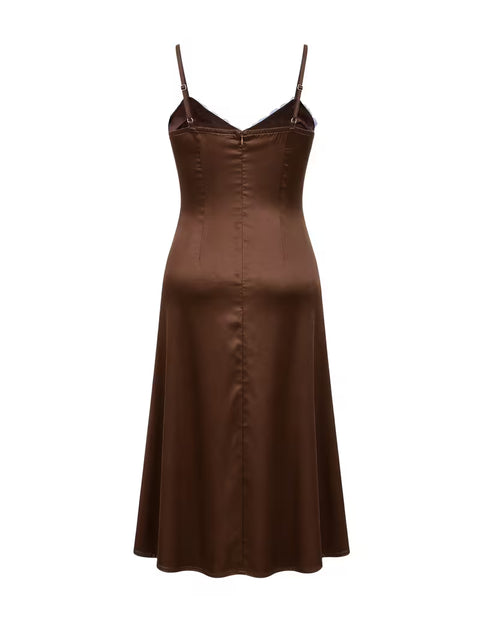 CHEAP THRILL SLIP Chocolate + Powder Blue