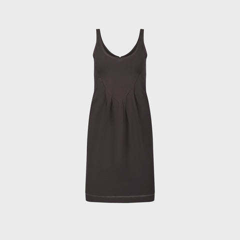 Certified Organic Cotton Jersey Pinafore Dress - Heritage Black