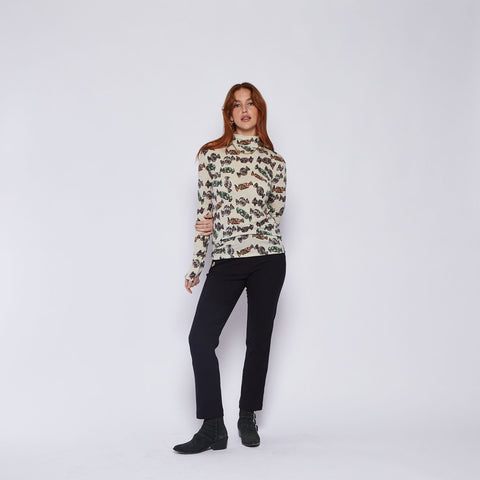 100 % Wool Sweet Bread Skivvy - Beige