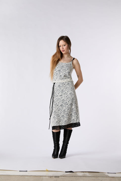 Dream Reversible Lace Dress - Vanilla/ Noir