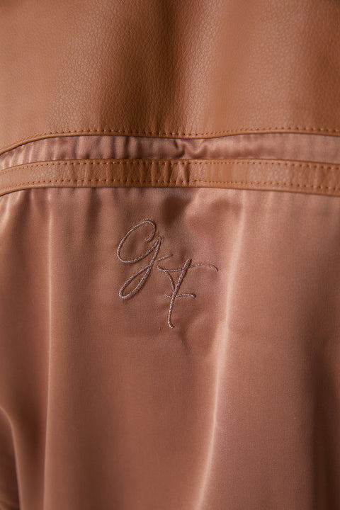 Apple Leather Bomber - Noir