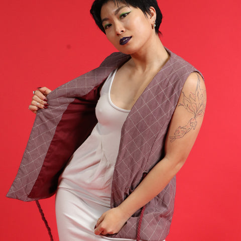 24/7 Quilted Vest - Blood Rose