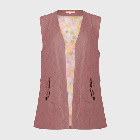 24/7 Quilted Vest - Blood Rose