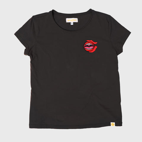 Lipstick Smear Tee - Heritage Black