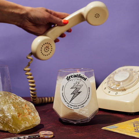 Citrine and the Queens - Crystal Candle