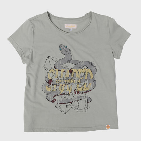 Snake Metal Tee - Sage Green 100% Certified Organic Cotton