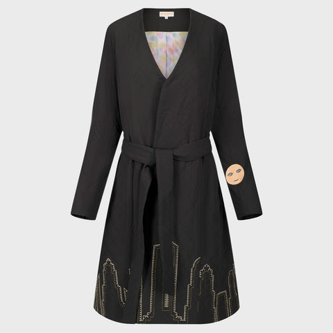 24/7 Quilted Trench - Heritage Black