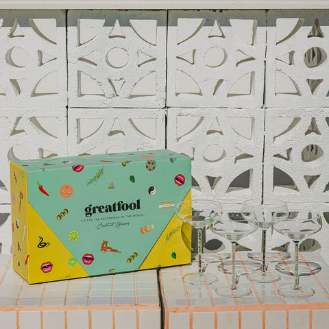 Champagne/ Cocktail Coupe - Green Aventurine (4 Piece)