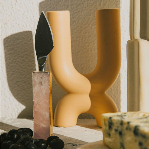 Strawberry Quartz Hard Cheese Knife