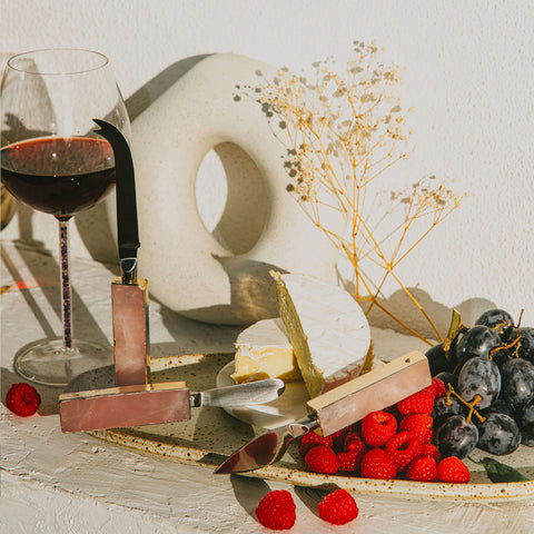 Strawberry Quartz Hard Cheese Knife