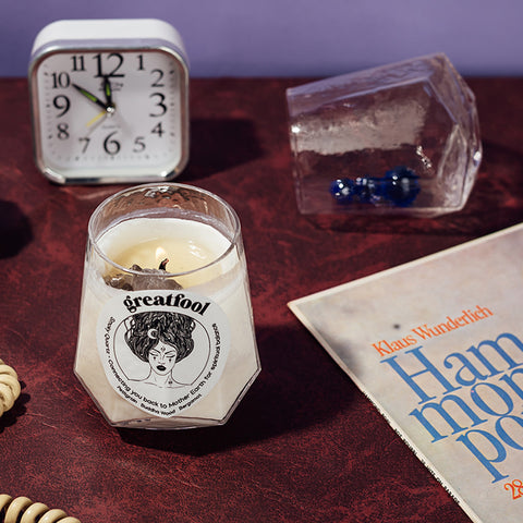 Lock Stock and Smoky Quartz - Crystal Candle LAST FEW LEFT