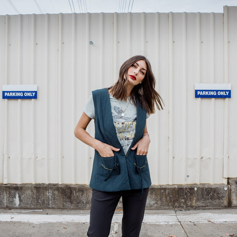 24/7 Quilted  Vest - Spruce