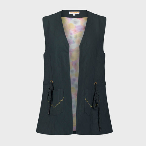 24/7 Quilted  Vest - Spruce