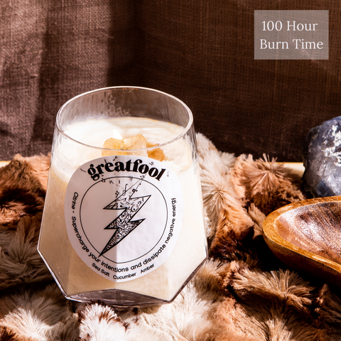 Citrine and the Queens - Crystal Candle