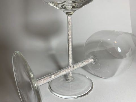 Rose Quartz Crystal-stemmed Wine Glasses (4 Piece)