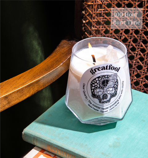 Clear Quartz Revival - Crystal Candle