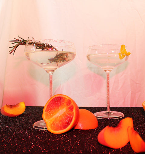 Champagne/ Cocktail Coupe - Rose Quartz (2 Piece)