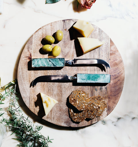 Green Fluorite Soft Cheese Knife
