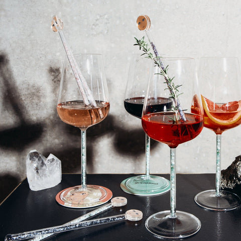 Green Aventurine Crystal-stemmed Wine Glasses (4 Piece)