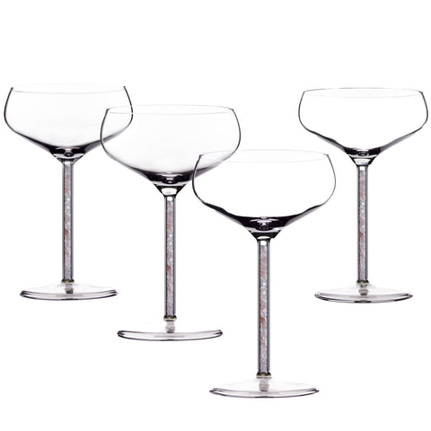 Champagne/ Cocktail Coupe - Rose Quartz (4 Piece)