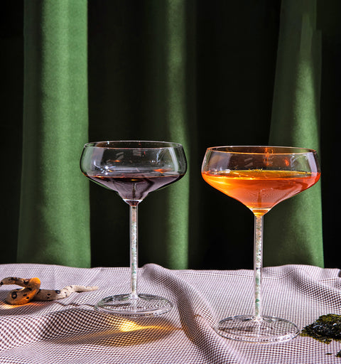 Champagne/ Cocktail Coupe - Green Aventurine (2 Piece)