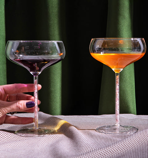 Champagne/ Cocktail Coupe - Rose Quartz (2 Piece)