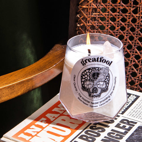 Clear Quartz Revival - Crystal Candle