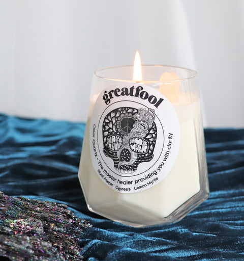 Clear Quartz Revival - Crystal Candle