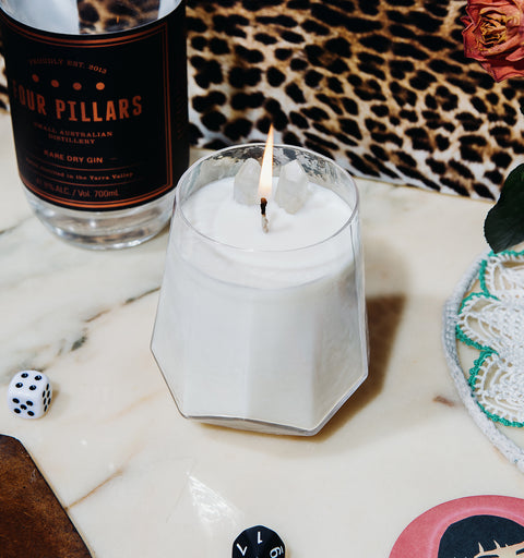 Clear Quartz Revival - Crystal Candle