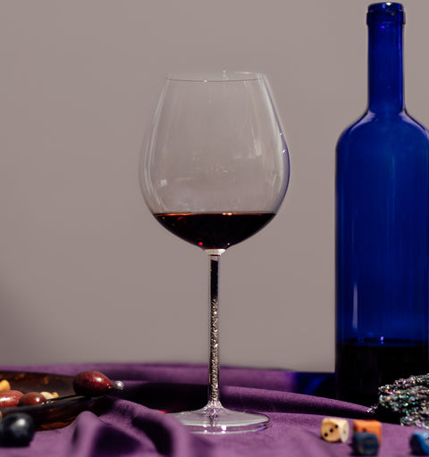 Crystal-Stemmed Wine Goblet - Pyrite (4 Piece)