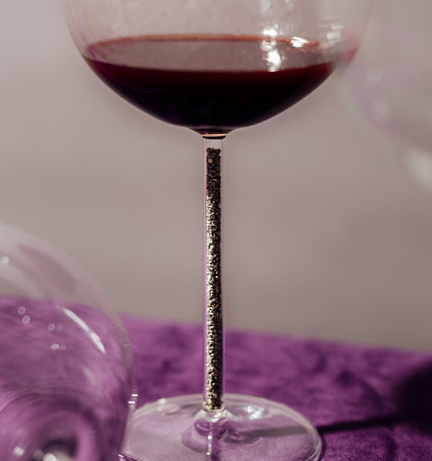 Crystal-Stemmed Wine Goblet - Pyrite (4 Piece)