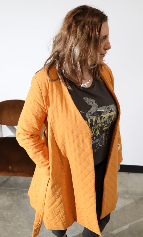 24/7 Quilted Trench - Ochre