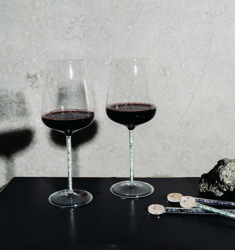 Green Aventurine Crystal-stemmed Wine Glasses (4 Piece)