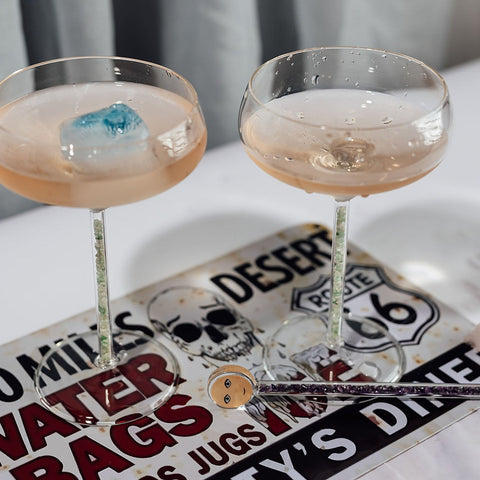 Champagne/ Cocktail Coupe - Green Aventurine (4 Piece)