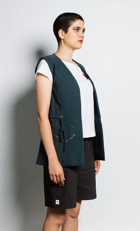 24/7 Quilted  Vest - Spruce