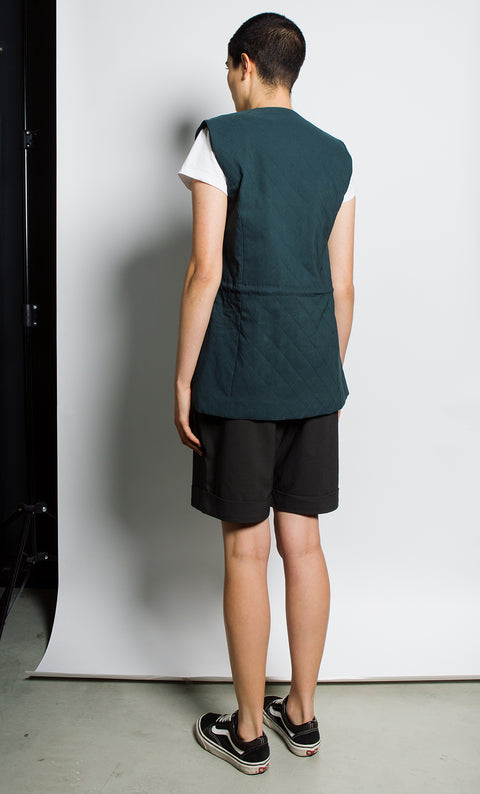 24/7 Quilted  Vest - Spruce