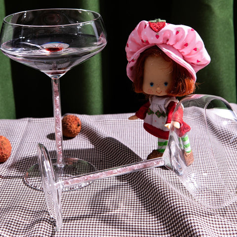 Champagne/ Cocktail Coupe - Strawberry Quartz (2 Piece)