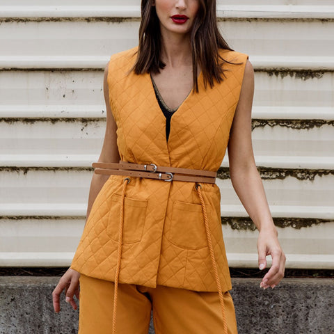 24/7 Quilted Vest - Ochre