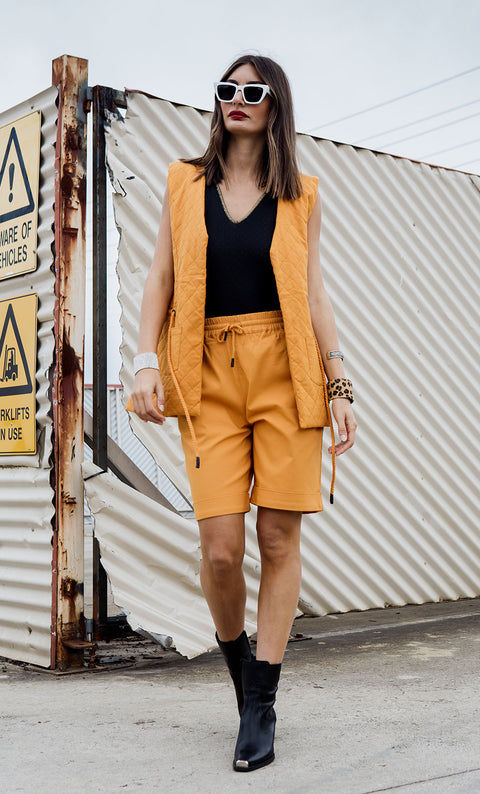 24/7 Quilted Vest - Ochre