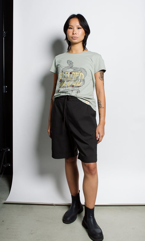 Snake Metal Tee - Sage Green 100% Certified Organic Cotton