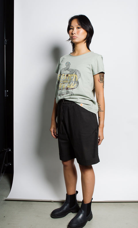 Snake Metal Tee - Sage Green 100% Certified Organic Cotton