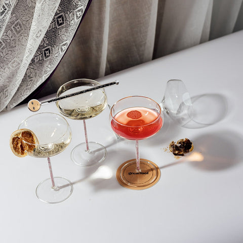 Champagne/ Cocktail Coupe - Strawberry Quartz (4 Piece)
