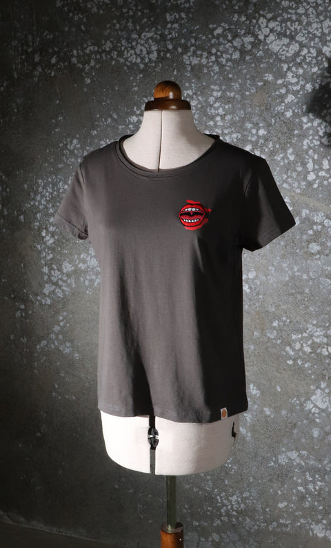 Lipstick Smear Tee - Heritage Black