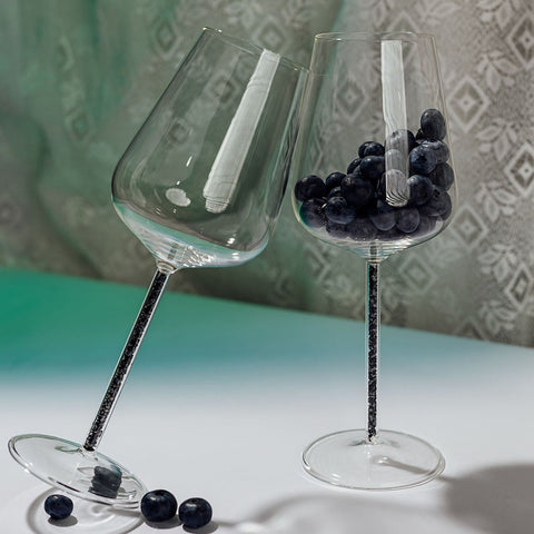 Alabaster Crystal-stemmed Wine Glasses (2 Piece)