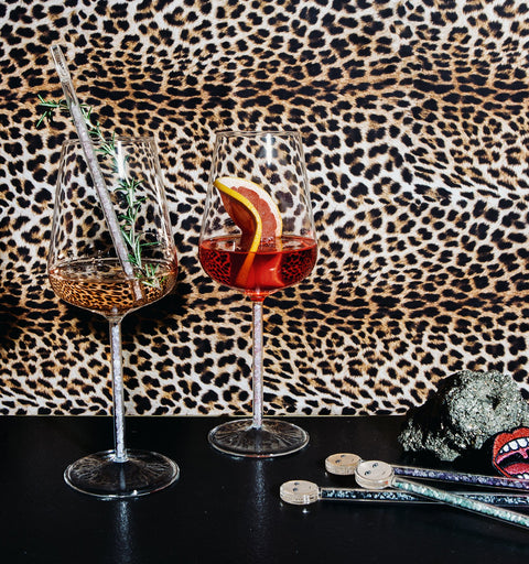 Rose Quartz Crystal-stemmed Wine Glasses (4 Piece)