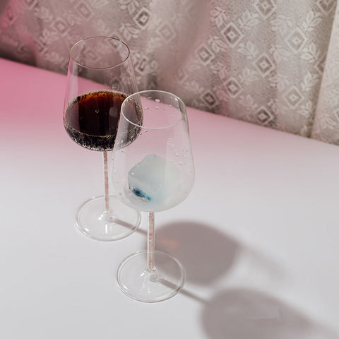 Rose Quartz Crystal-stemmed Wine Glasses (4 Piece)