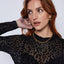 Leopard Lace Long Sleeve - Black