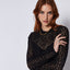 Leopard Lace Long Sleeve - Black