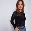 Leopard Lace Long Sleeve - Black