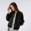 Apple Leather Bomber - Noir